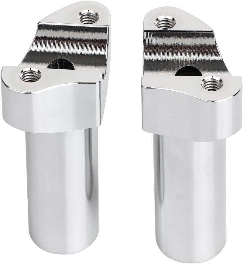 YDLMT Chrome Motorcycle 4 inch Straight Handlebar Riser Fit for Harley 1" Handlebars Dyna Street bob Heritage Softail Sportster XL 883 1200 - Image 4